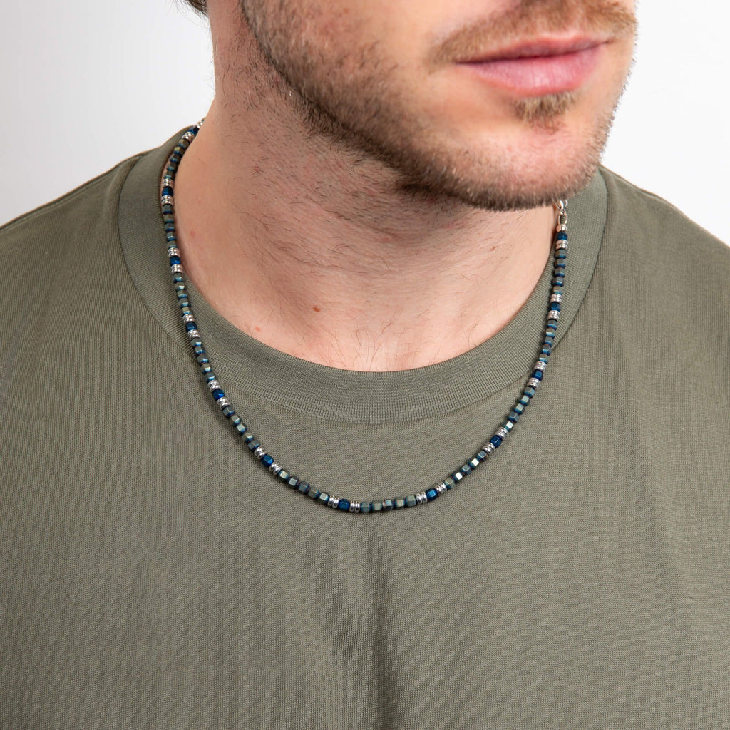 Fred Bennett Blue Hematite Bead Necklace