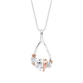 Laura Ashley Silver Talon Stripe Love Birds Necklace