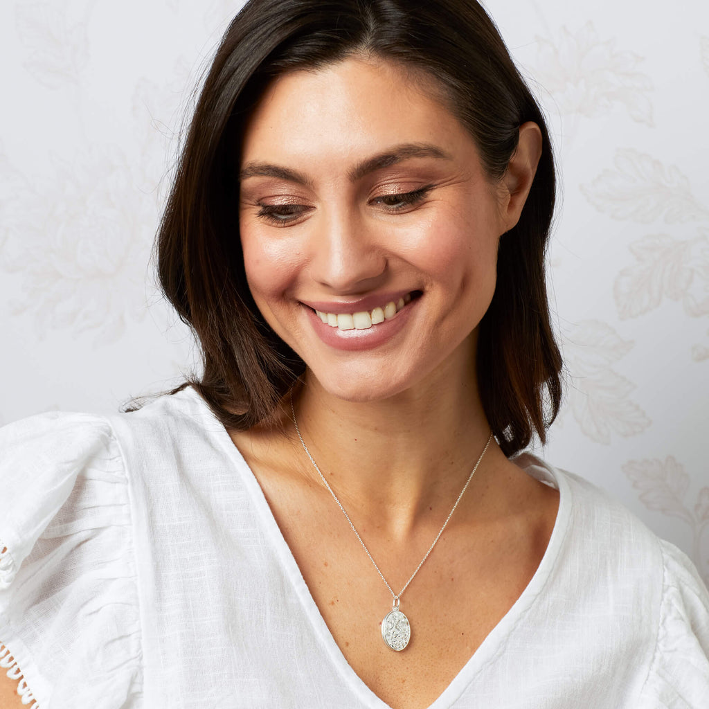 Laura Ashley Silver Lambton Garden Necklace