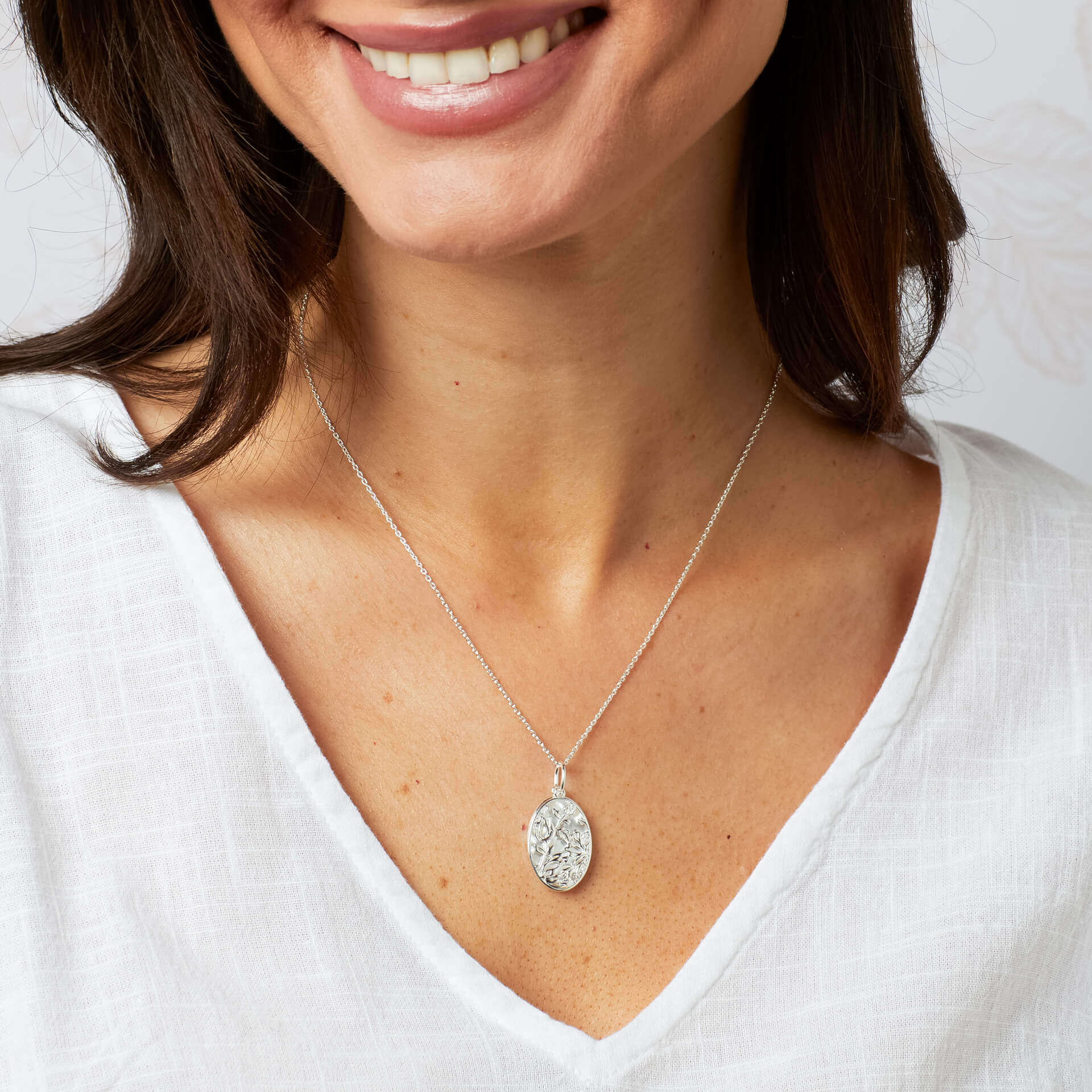Laura Ashley Silver Lambton Garden Necklace