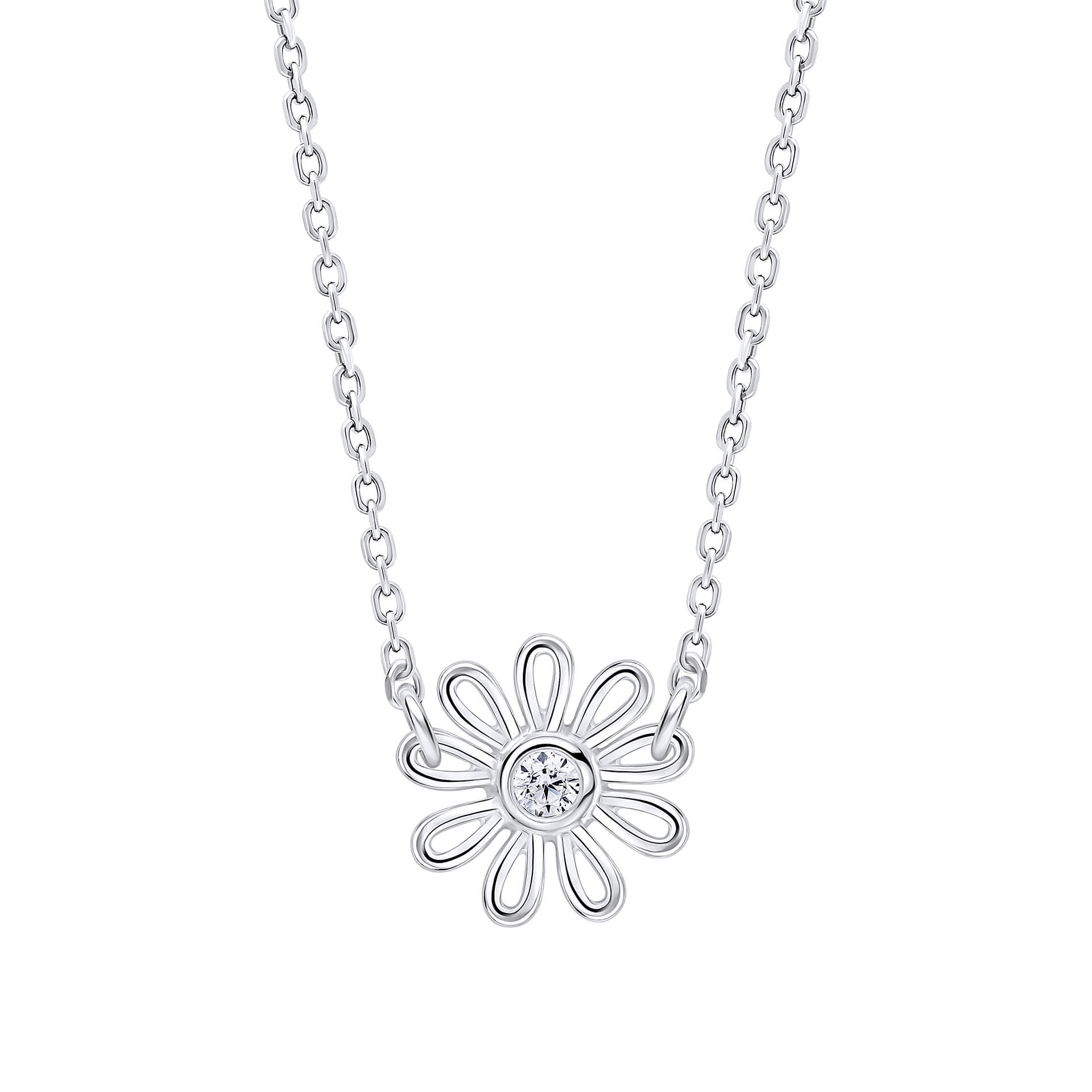 Laura Ashley Silver Thorncliff Daisy Necklace
