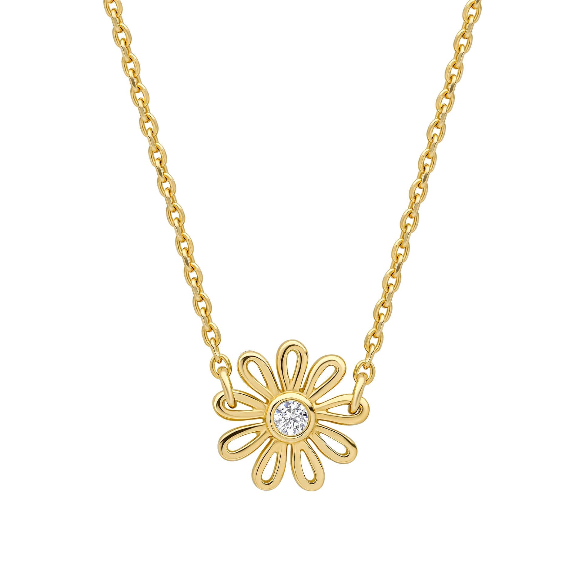 Laura Ashley Silver Thorncliff Daisy Necklace