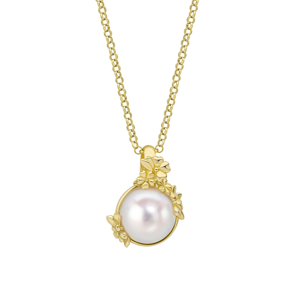 Laura Ashley Silver Ickleford Tulips Freshwater Pearl Necklace
