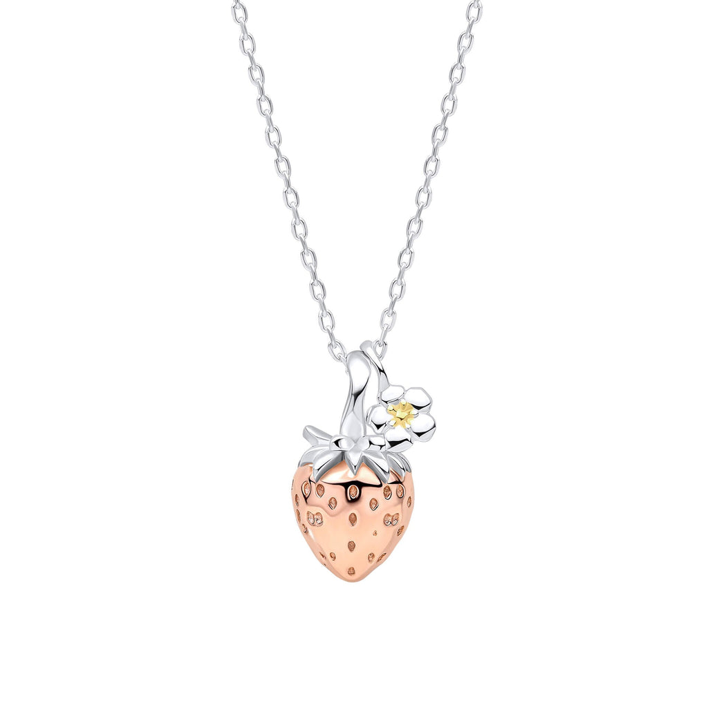 Laura Ashley Silver Strawberry Field Necklace