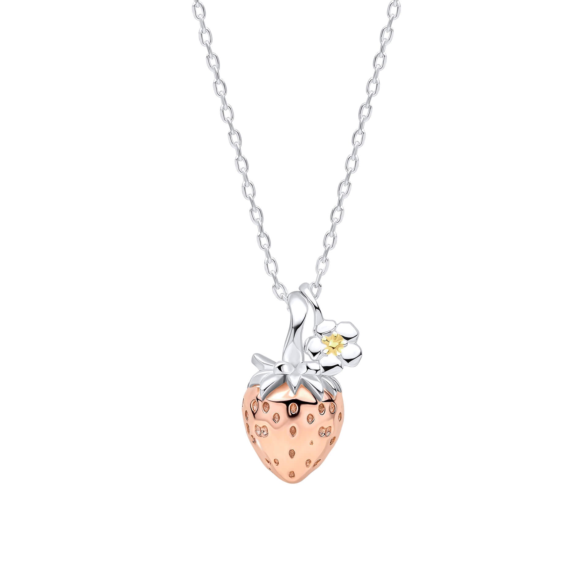 Laura Ashley Silver Strawberry Field Necklace