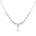 Diamonfire Ornate Statement Teardrop Necklace