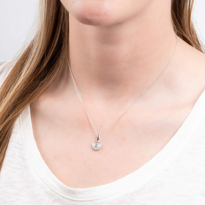 Diamonfire Halo Heart Necklace