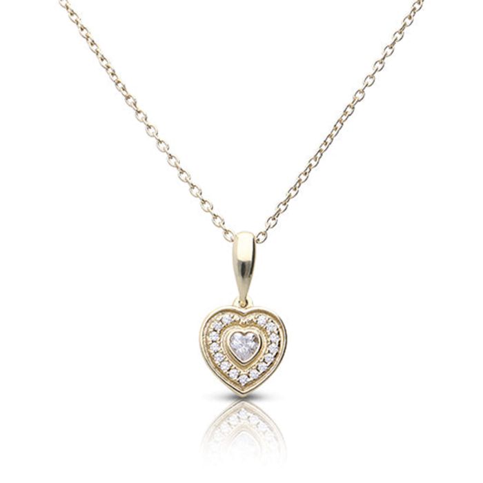 Diamonfire Halo Heart Necklace