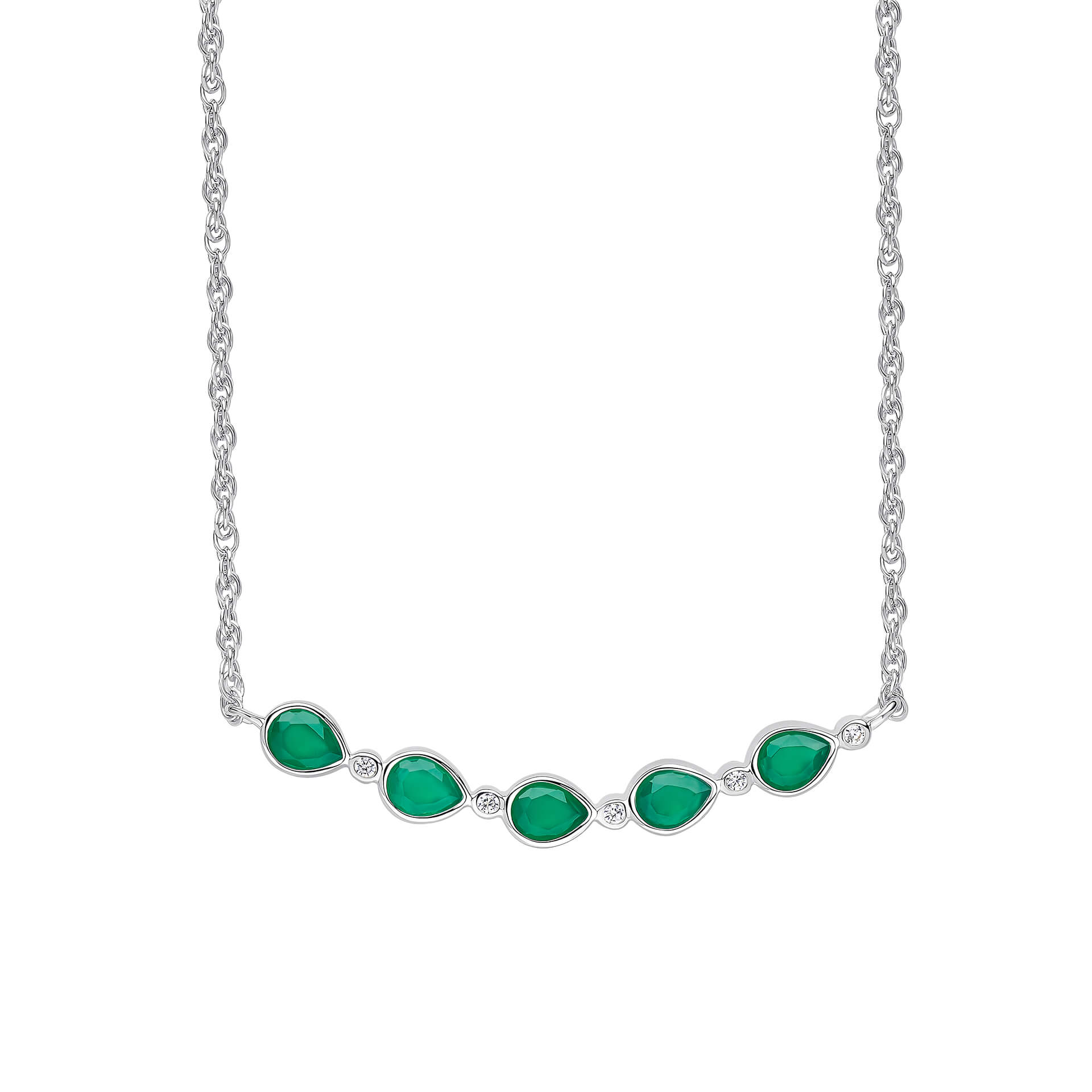 Laura Ashley Silver Thornage Flowers Necklace