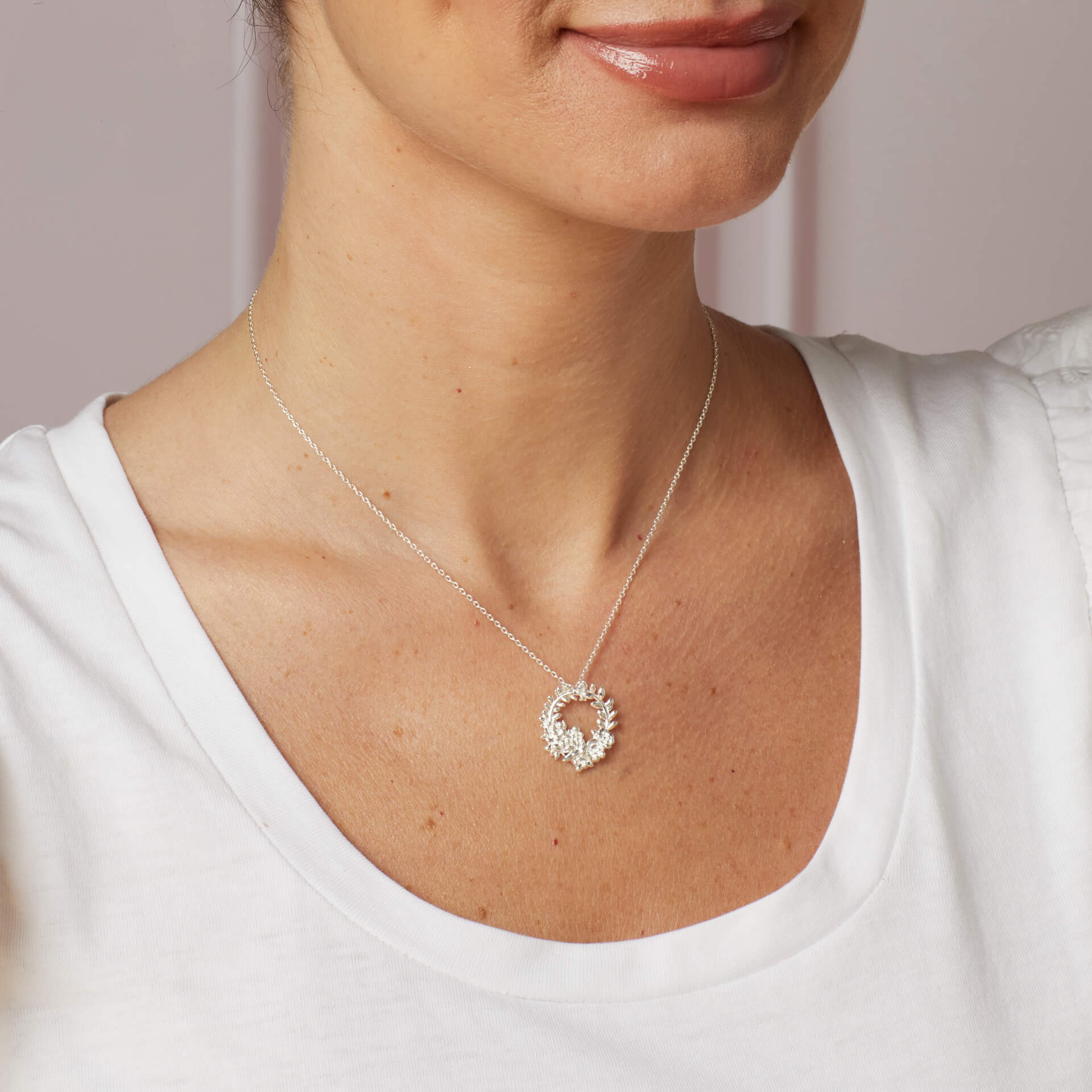 Laura Ashley Silver Cathedine Necklace