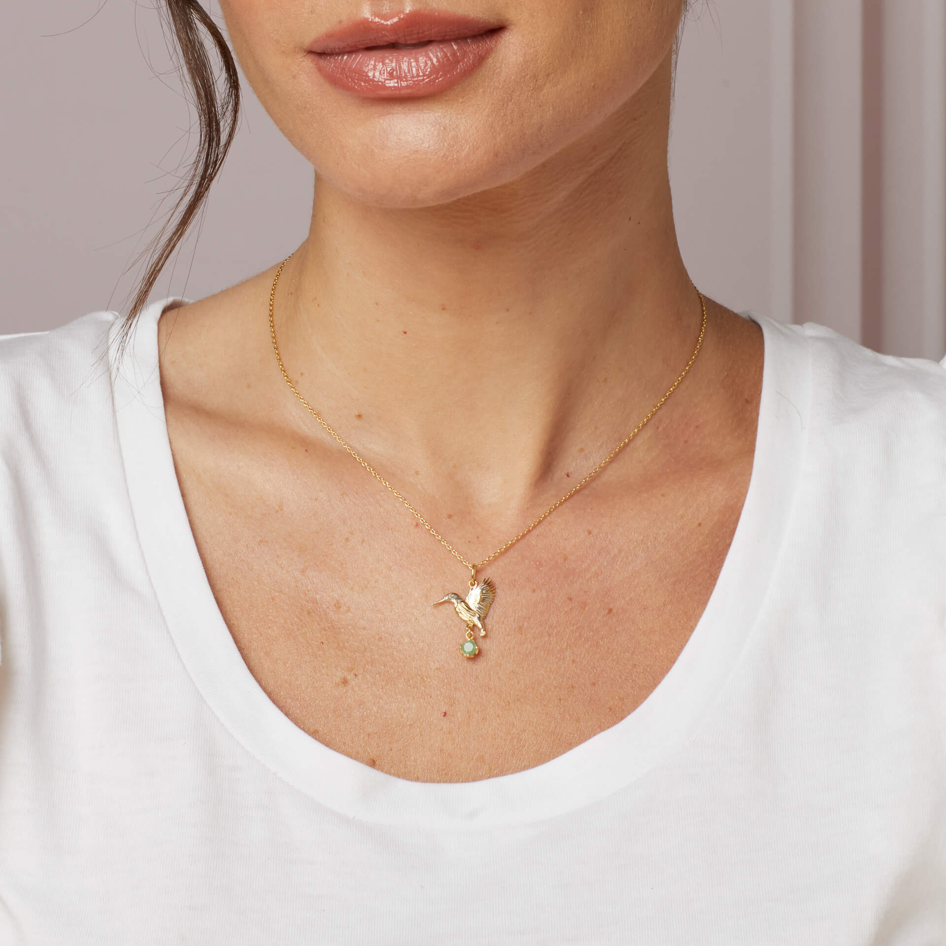 Laura Ashley Silver Llanelli Kingfisher Necklace