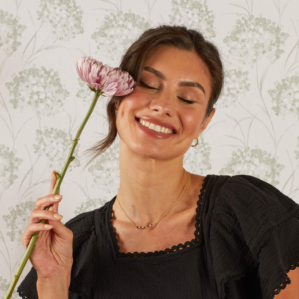 Laura Ashley Silver Thornage Flowers Necklace