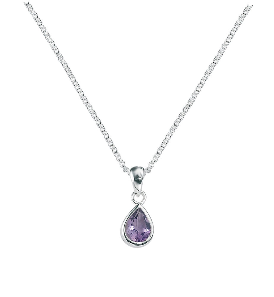 Beginnings Amethyst Teardrop Pendant