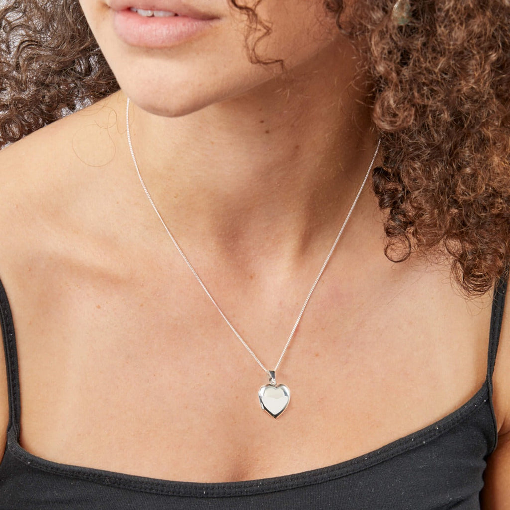 Beginnings Large Silver Heart Locket