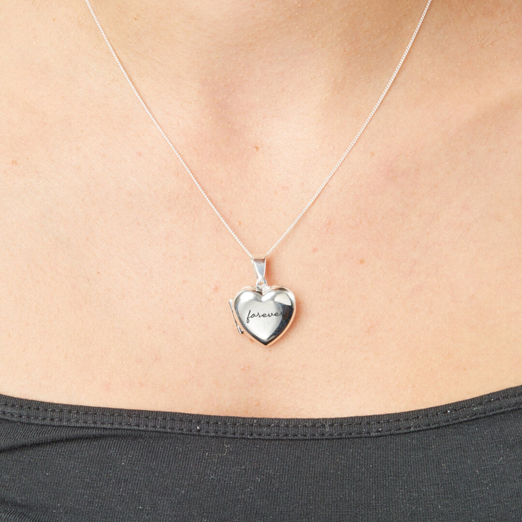 Beginnings Large Silver Heart Locket