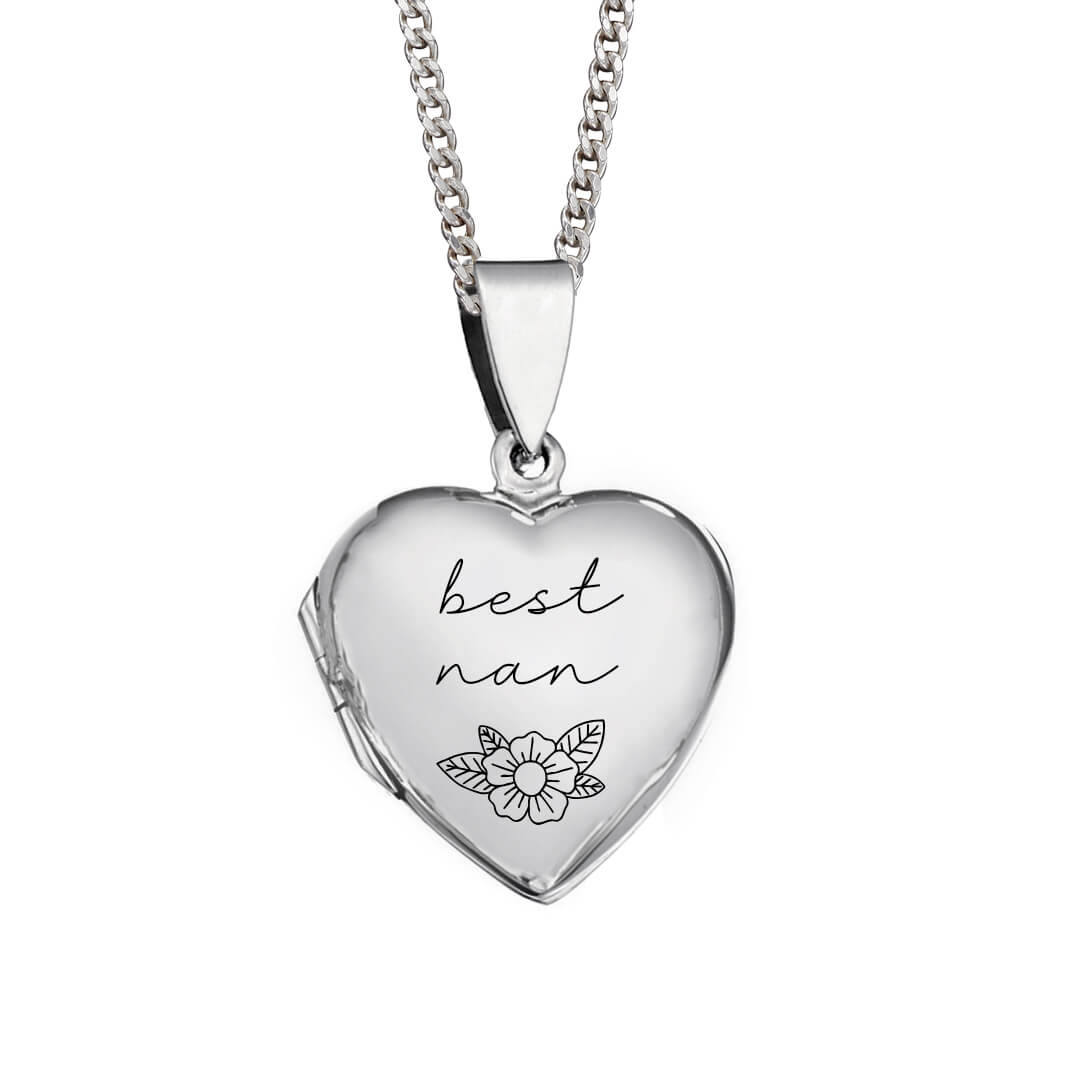 Beginnings Large Silver Heart Locket