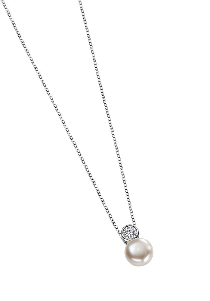 Beginnings Fresh Water Pearl and Cubic Zirconia Pendant