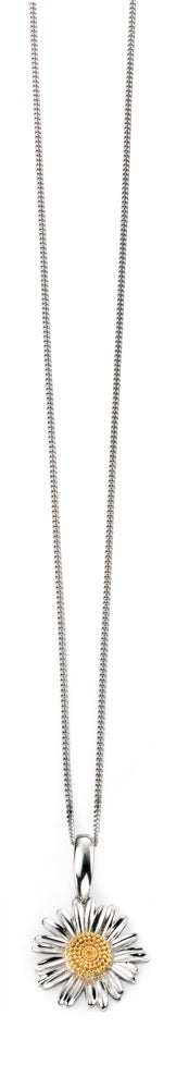 Beginnings Yellow Gold Plated Detail Daisy Pendant