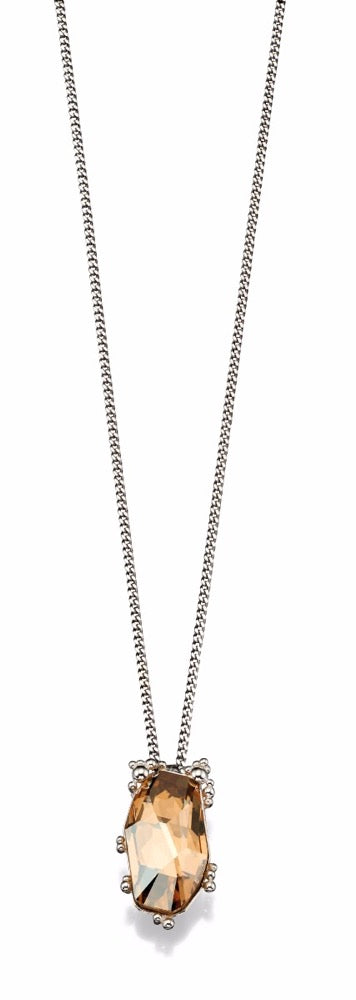 Beginnings Silver Granulation Pendant with Crystal