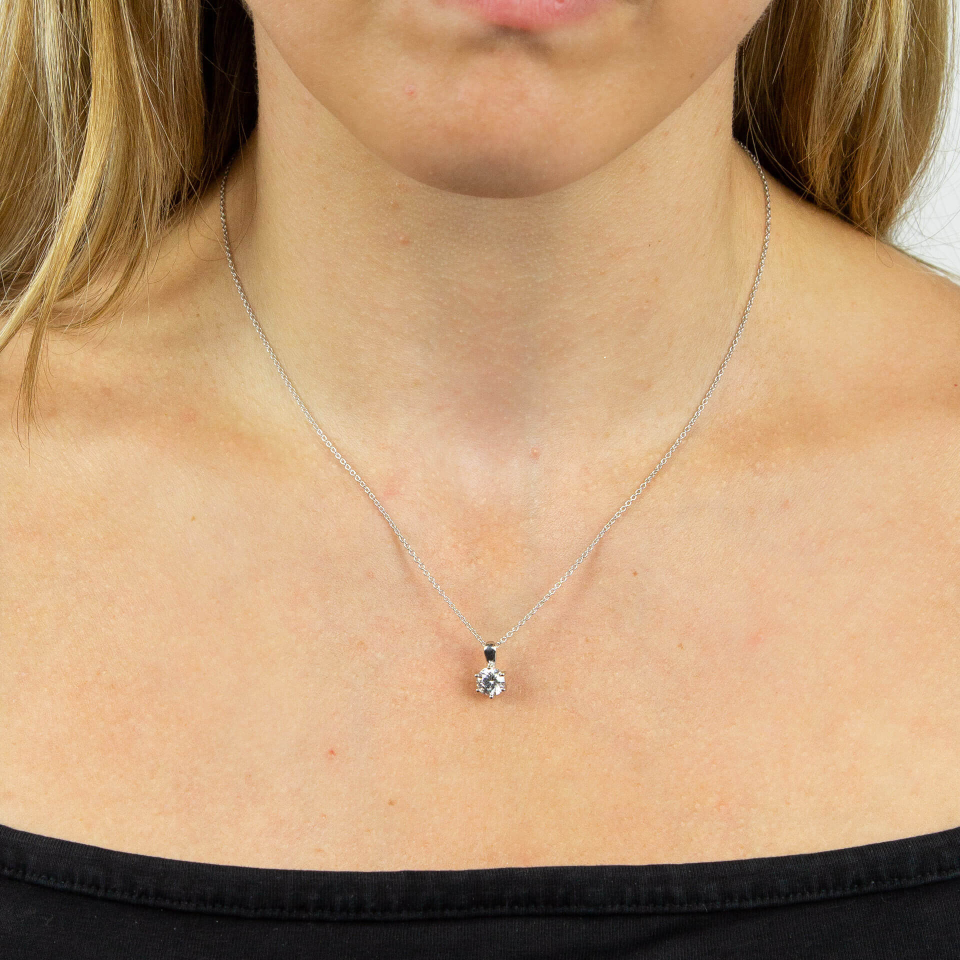 Diamonfire Six Claw Carat Pendant