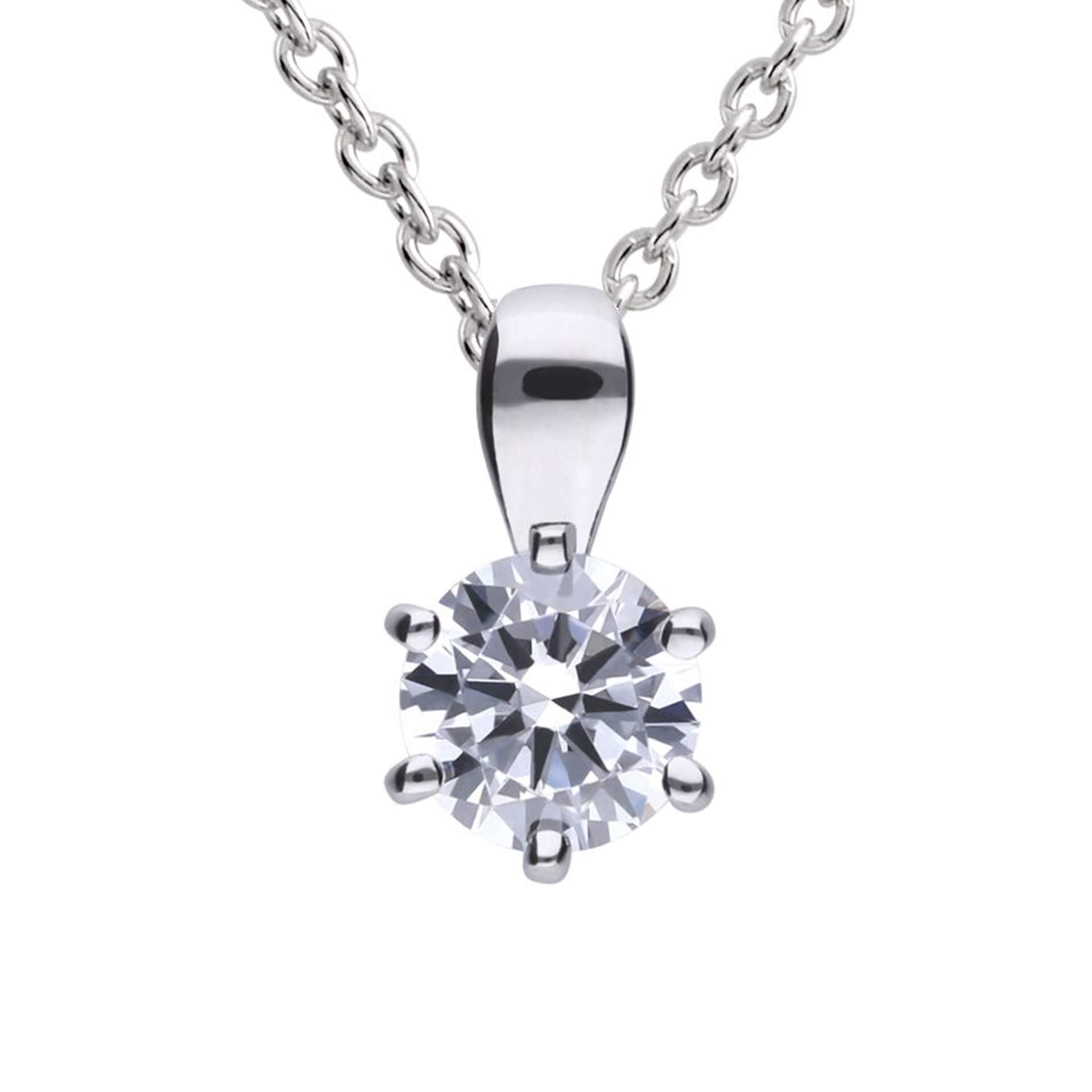 Diamonfire Six Claw Carat Pendant