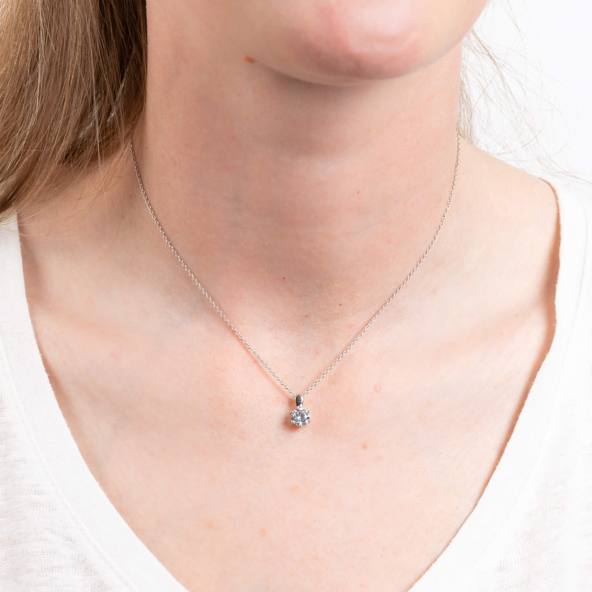 Diamonfire Six Claw Carat Pendant