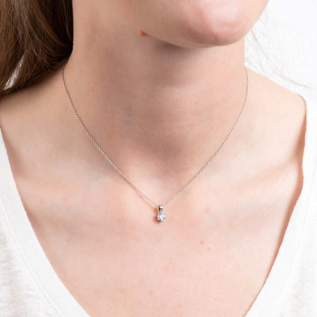 Diamonfire Six Claw Carat Pendant