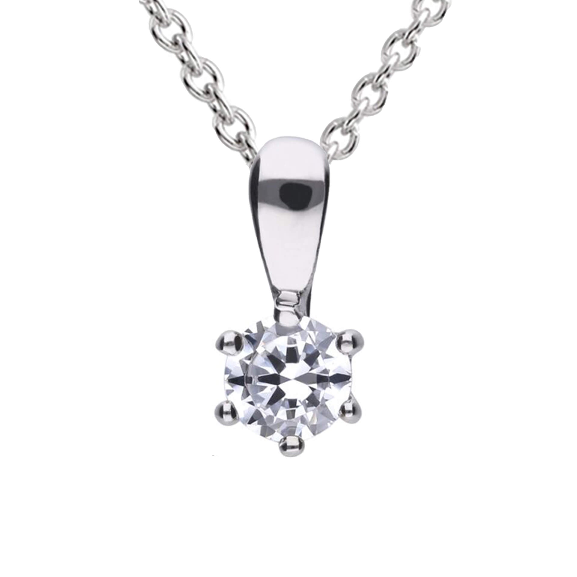 Diamonfire Six Claw Carat Pendant