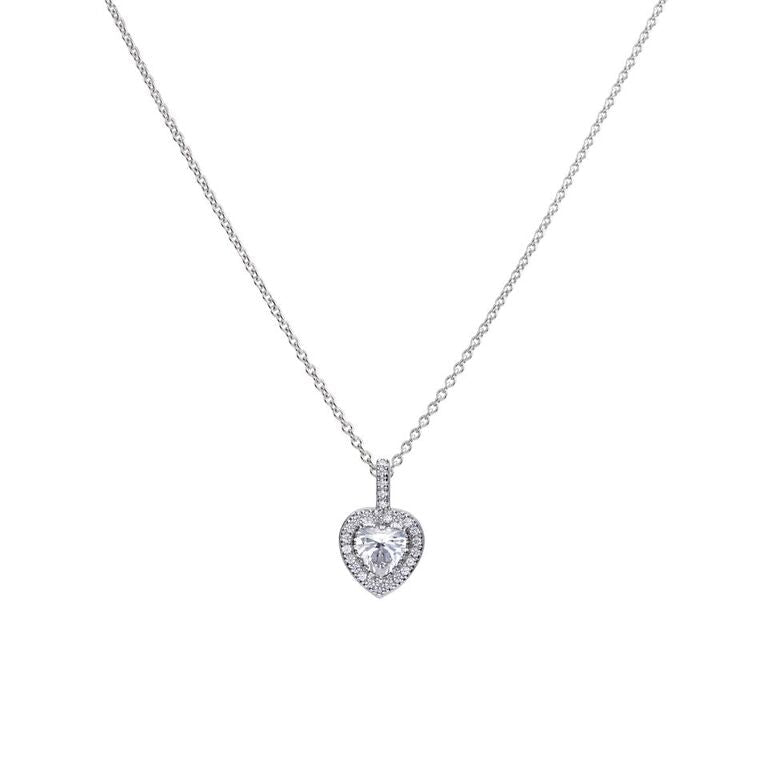 Diamonfire Pave Set Zirconia Heart Pendant