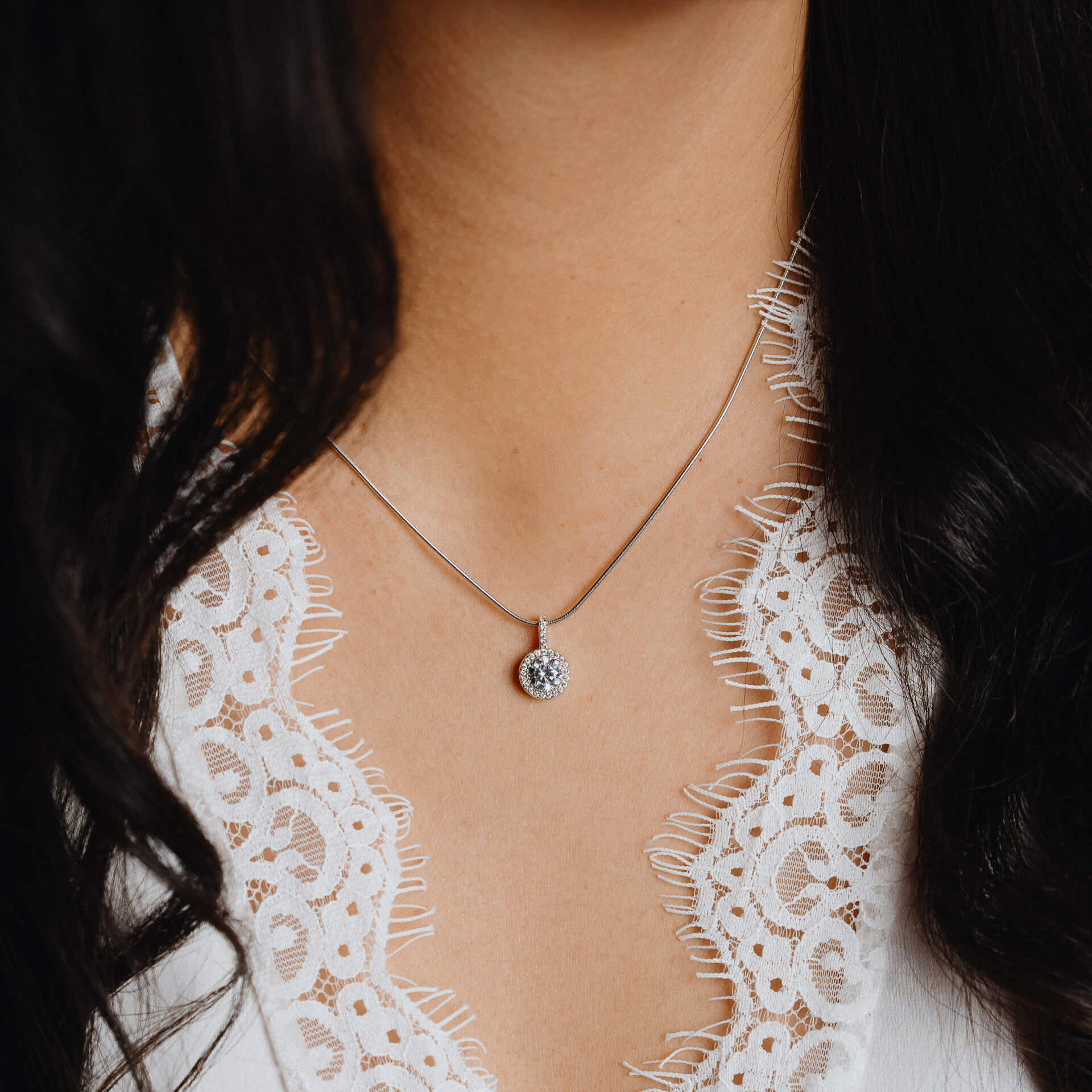 Diamonfire Round Cluster Pendant