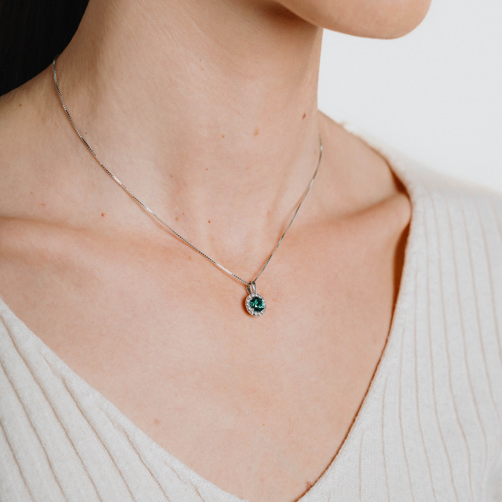 Diamonfire Round Colour Pave Pendant