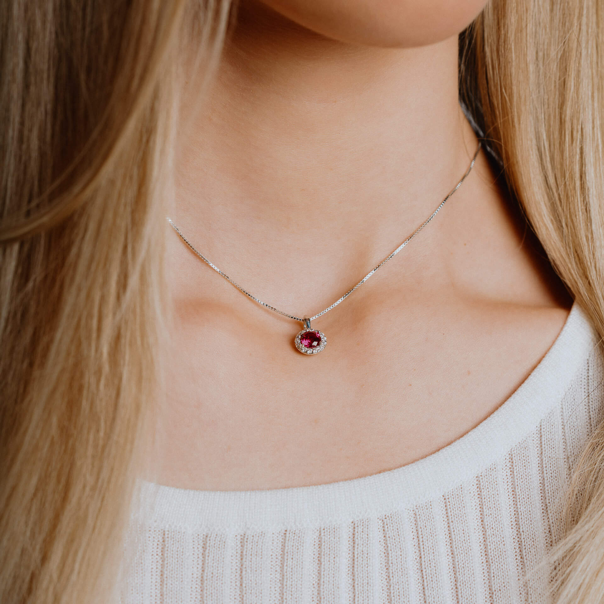 Diamonfire Round Colour Pave Pendant