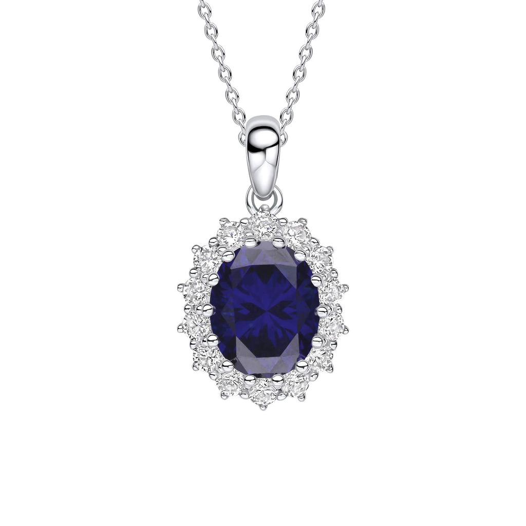 Diamonfire Oval Pendant with Surround