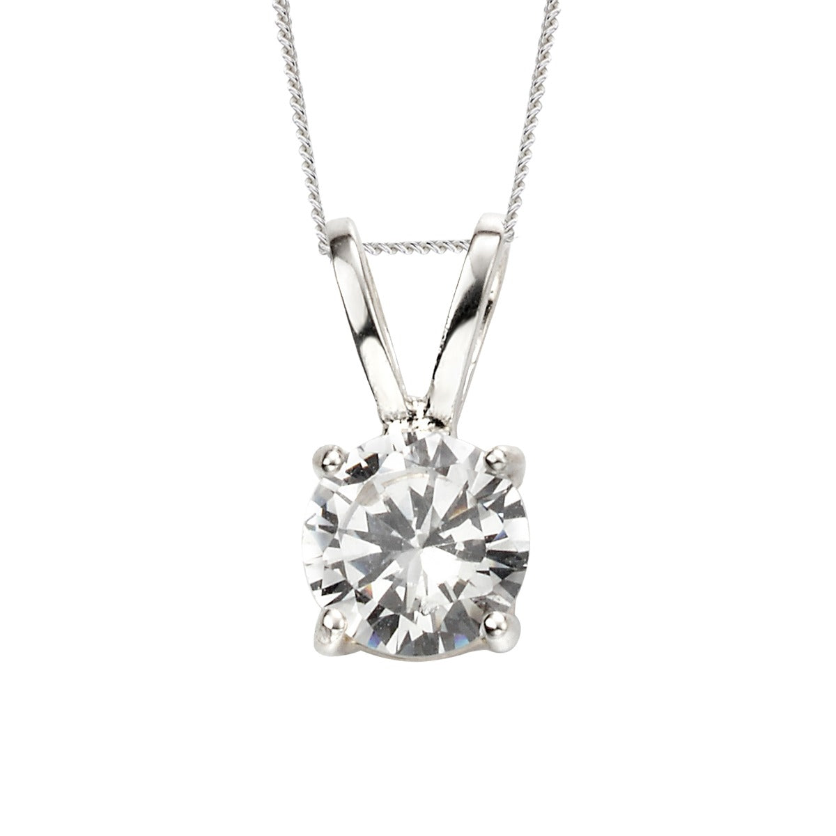 Beginnings Double Bail Pendant with Cubic Zirconia