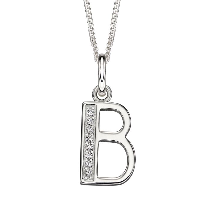 Beginnings Initial Pendant with CZ