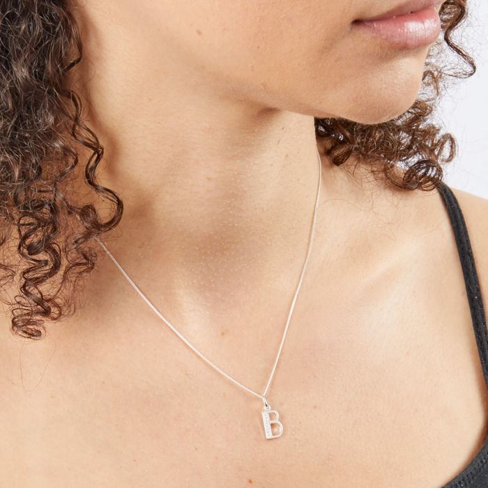 Beginnings Initial Pendant with CZ