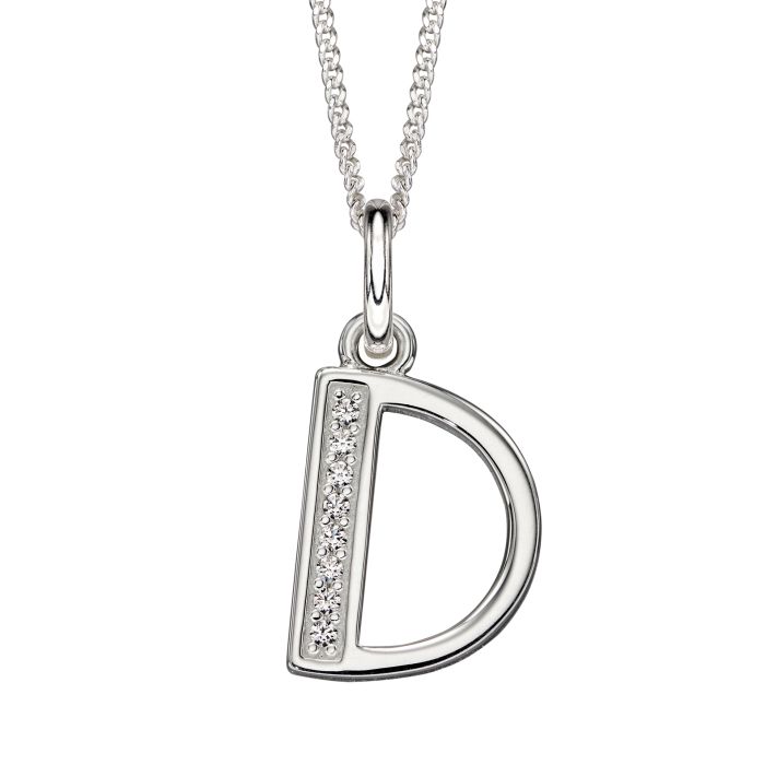 Beginnings Initial Pendant with CZ