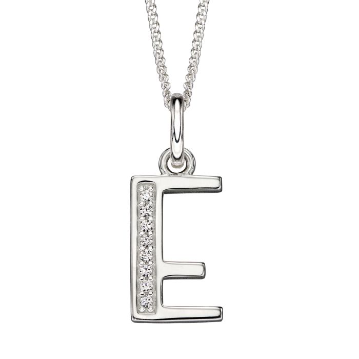 Beginnings Initial Pendant with CZ