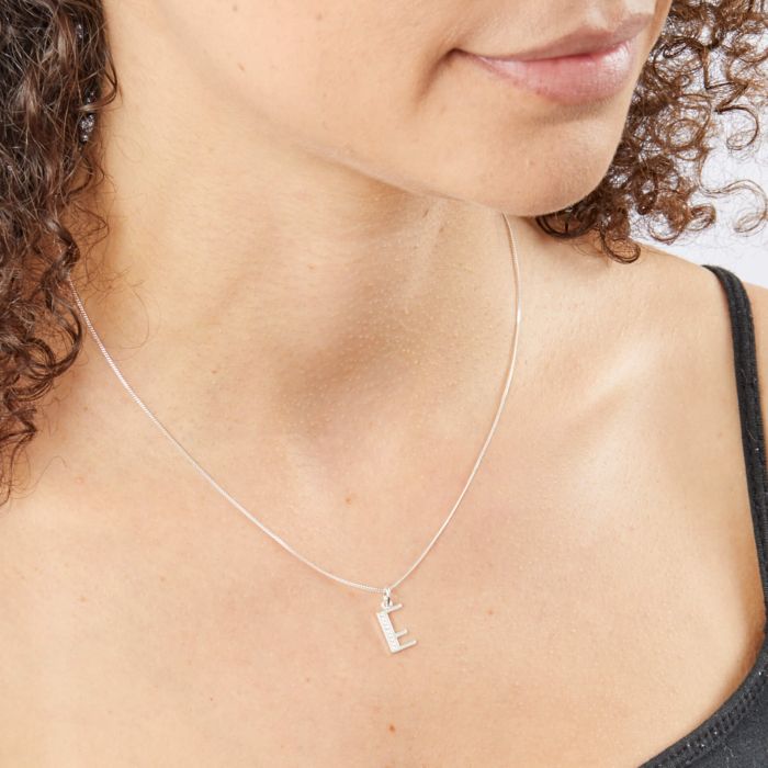 Beginnings Initial Pendant with CZ