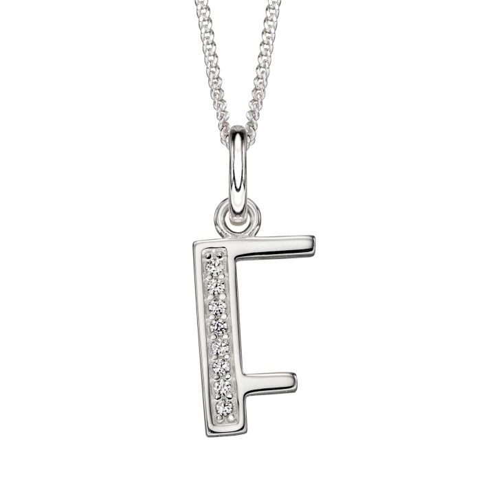 Beginnings Initial Pendant with CZ