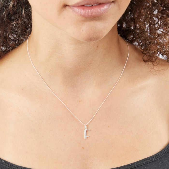 Beginnings Initial Pendant with CZ