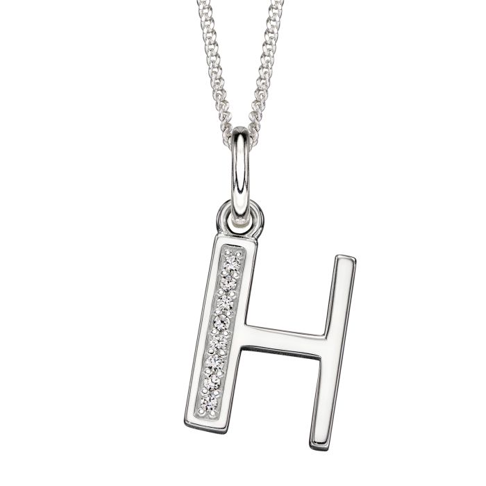 Beginnings Initial Pendant with CZ