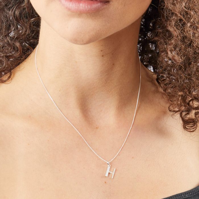 Beginnings Initial Pendant with CZ