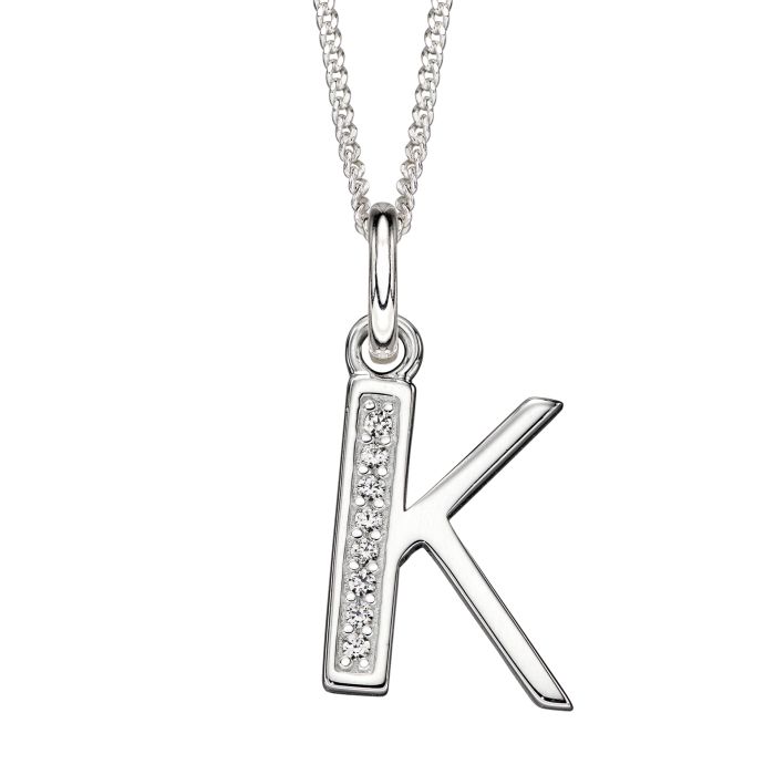 Beginnings Initial Pendant with CZ