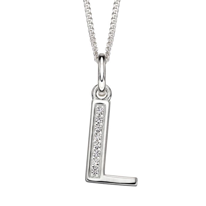 Beginnings Initial Pendant with CZ