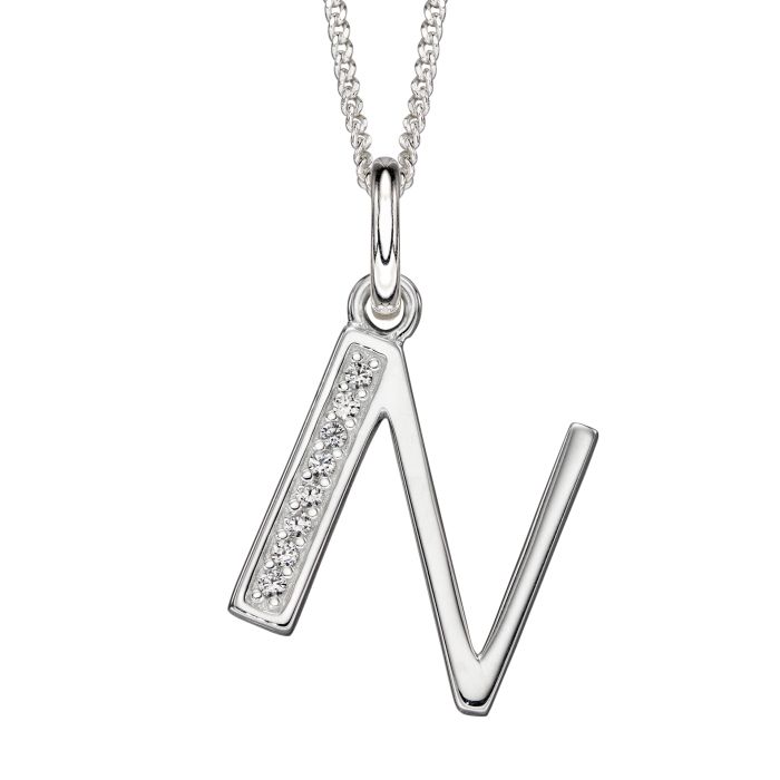Beginnings Initial Pendant with CZ