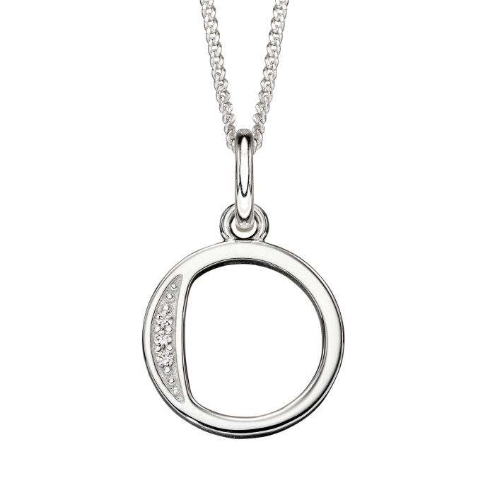 Beginnings Initial Pendant with CZ