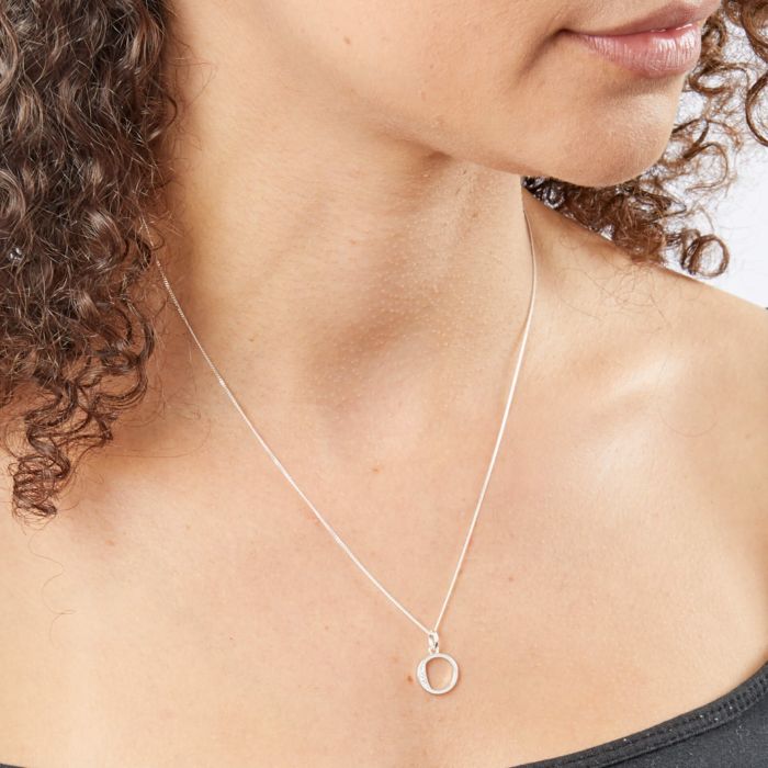 Beginnings Initial Pendant with CZ