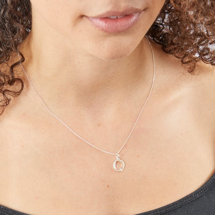 Beginnings Initial Pendant with CZ