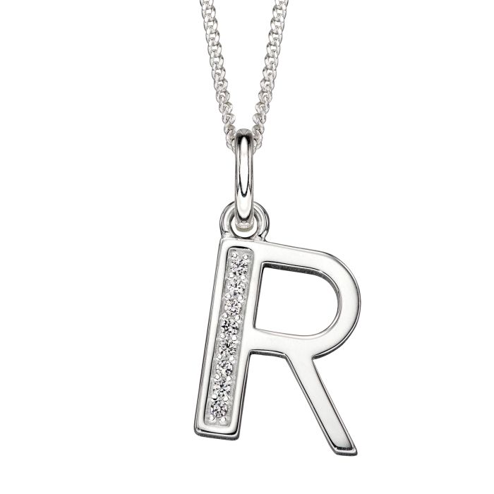 Beginnings Initial Pendant with CZ